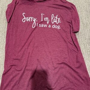 Sorry I'm Late Dog Lover T-Shirt - Purple